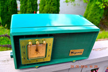Load image into Gallery viewer, SOLD! - July 28, 2014 - KELLY GREEN Retro Space Age 1959 Magnavox AM20 Tube AM Clock Radio WORKS! - [product_type} - Magnavox - Retro Radio Farm