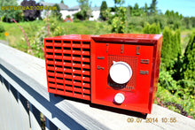 Load image into Gallery viewer, SOLD! - Aug 3, 2014 - BRIGHT RED Retro Vintage Jetsons 1953 Hallicrafters AT-1 Atom AM Tube Radio WORKS! - [product_type} - Hallicrafters - Retro Radio Farm