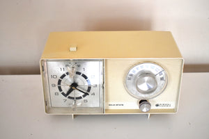 Bluetooth Ready To Go - Ivory White 1966 General Electric Model C-403D AM Solid State Radio Works Great!