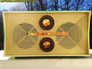 SOLD! - Aug 18, 2016 - AWESOME GREEN Twin Speaker Retro Vintage 1950s Truetone DC2036A Tube Radio Totally Restored! - [product_type} - Truetone - Retro Radio Farm