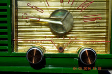 Load image into Gallery viewer, SOLD! - April 14, 2014 - KELLY GREEN Atomic Age Vintage 1955 Philco Model 124 Tube AM Radio WORKS! - [product_type} - Philco - Retro Radio Farm