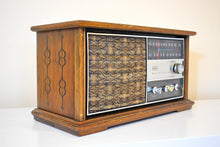 Load image into Gallery viewer, Pecan Hardwood 1965 RCA Victor Model RGC42S AM/FM Solid State Radio Sounds Great Excellent Condition!