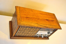 Load image into Gallery viewer, Pecan Hardwood 1965 RCA Victor Model RGC42S AM/FM Solid State Radio Sounds Great Excellent Condition!