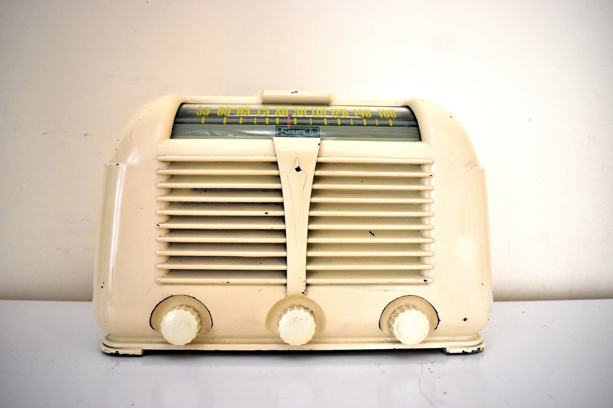 クリームアイボリー ベークライト 1946 ソノラモデル RZU-222 AM