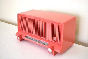 Coral Pink 1958 Viking Model RM-290R AM Vacuum Tube Radio Excellent Plus Condition Rare Model!