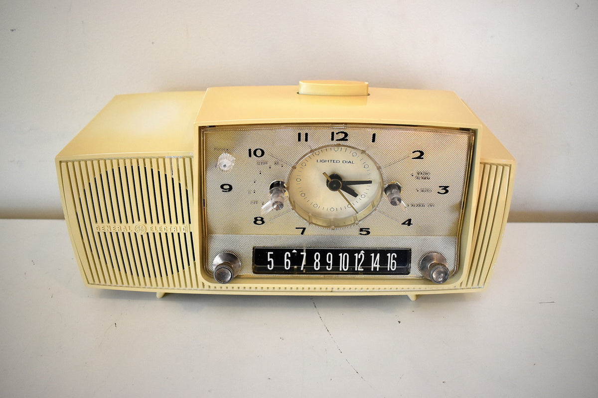USA vintage】ゼネラルエレクトリック 真空管ラジオ 時計 ビンテージ