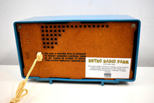 Load image into Gallery viewer, Cobalt Blue 1960 Motorola Model A9B Vacuum Tube AM Radio Mint Condition Little Screamer!