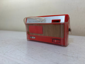 Cardinal Red 60s Ideal Unknown Model Portable AM Transistor Radio Excellent Condition Loud Clear Sounding!