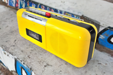Load image into Gallery viewer, Taxicab Yellow 80s Street Beat Model CT-72 AM FM Cassette Mini Boombox Radio! Sounds Great Excellent Condition!