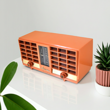 Load image into Gallery viewer, Pumpkin Spice 1956-1957 Arvin Model 3561 Vacuum Tube Radio Dual Speaker Excellent Condition! Sounds Great!