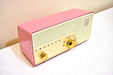 Load image into Gallery viewer, Flamingo Pink 1956 Emerson Model 927B Vacuum Tube Radio Sounds Great Excellent Condition!
