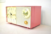 Charger l'image dans la galerie, Hot Pink 1959 Philco Model F743-124 AM Vacuum Tube Clock Radio Rare Color Sounds Great!