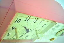 Charger l'image dans la galerie, Hot Pink 1959 Philco Model F743-124 AM Vacuum Tube Clock Radio Rare Color Sounds Great!