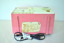 Charger l'image dans la galerie, Hot Pink 1959 Philco Model F743-124 AM Vacuum Tube Clock Radio Rare Color Sounds Great!