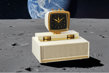 Load image into Gallery viewer, Aura White 1958 Philco Predicta Model H765-124 Vacuum Tube AM Clock Radio Awesome!