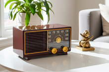 Load image into Gallery viewer, Burgundy Oxblood 1953 Philco Transitone Model 53-562 AM Vacuum Tube Radio Excellent Condition! Sounds Great!