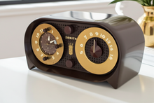 画像をギャラリービューアに読み込む, Espresso Brown Owl Eyes 1951 Zenith Model G516 AM Vacuum Tube Radio Great Looking and Sounding! 