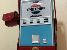 Load image into Gallery viewer, Beatles First Visit! Pepsi Vending AM Portable Transistor Radio Excellent Condition Loud Clear Sounding! Original Carry Case and Earplugs!