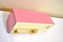 Load image into Gallery viewer, Flamingo Pink 1956 Emerson Model 927B Vacuum Tube Radio Sounds Great Excellent Condition!