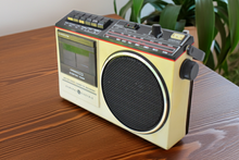 Load image into Gallery viewer, GenX 80s Retro General Electric GE Model 3-5244A AM FM Cassette Stereo Mini Boombox Radio! Sounds Great Excellent Condition!