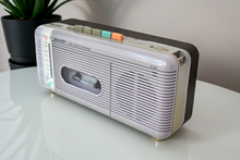 Load image into Gallery viewer, Lavender Purple Sharp Model QT5(L) AM FM Cassette Player Radio! Sounds Great Excellent Condition!