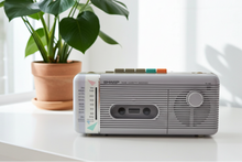 Load image into Gallery viewer, Lavender Purple Sharp Model QT5(L) AM FM Cassette Player Radio! Sounds Great Excellent Condition!