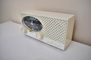 Bluetooth Ready To Go - Breezeway White 1964 Admiral Model Y3783 AM Vacuum Tube Clock Radio Works Great!