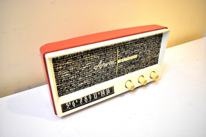 コーラルレッド 1959 Arvin Model 2585 真空管 AM ラジオ クリーンでゴージャスな見た目とサウンド！