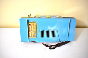 Monterey Blue 1963-64 Admiral Model Y3609N Vacuum Tube AM/FM Clock Radio Excellent Condition and Great Sounding!