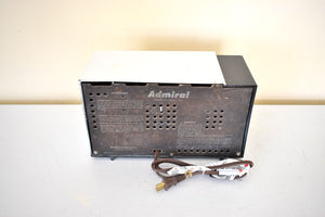 Harlequin Black White 1953-1954 Admiral Model 5T31 Vacuum Tube Radio Big Speaker Sound!