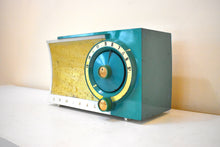 Load image into Gallery viewer, Seafoam White 1954 Admiral Model 5T36 Vacuum Tube Radio Big Speaker Sound! Rare Color Combo!