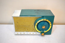 Load image into Gallery viewer, Seafoam White 1954 Admiral Model 5T36 Vacuum Tube Radio Big Speaker Sound! Rare Color Combo!