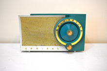 Load image into Gallery viewer, Seafoam White 1954 Admiral Model 5T36 Vacuum Tube Radio Big Speaker Sound! Rare Color Combo!