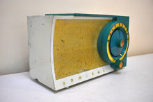 Load image into Gallery viewer, Seafoam White 1954 Admiral Model 5T36 Vacuum Tube Radio Big Speaker Sound! Rare Color Combo!
