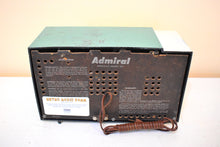 Load image into Gallery viewer, Seafoam White 1954 Admiral Model 5T36 Vacuum Tube Radio Big Speaker Sound! Rare Color Combo!