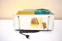 Load image into Gallery viewer, Seafoam White 1954 Admiral Model 5T36 Vacuum Tube Radio Big Speaker Sound! Rare Color Combo!