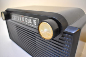 カルセドニーブラック 1952 アドミラル 5G32N AM 真空管ラジオ ミッドセンチュリー スペードの魅力！
