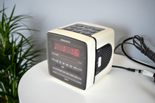 Load image into Gallery viewer, Odyssey White Magnavox Model D3110 AM FM Digital Alarm Clock Radio! Excellent Condition!