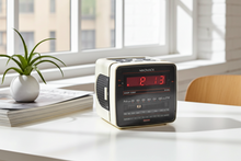 Load image into Gallery viewer, Odyssey White Magnavox Model D3110 AM FM Digital Alarm Clock Radio! Excellent Condition!