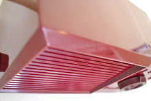 画像をギャラリービューアに読み込む, Bluetooth 準備完了 - バーガンディ スワール ヴィンテージ 1952 ゼネラル エレクトリック モデル 535 AM 真空管クロック ラジオ 素晴らしい状態の素晴らしいレシーバー！