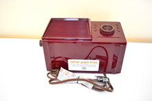 画像をギャラリービューアに読み込む, Bluetooth 準備完了 - バーガンディ スワール ヴィンテージ 1952 ゼネラル エレクトリック モデル 535 AM 真空管クロック ラジオ 素晴らしい状態の素晴らしいレシーバー！