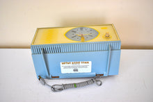 画像をギャラリービューアに読み込む, Wedgewood Blue Mid-Century 1965 Arvin Model 53R05 AM Vacuum Tube Alarm Clock Radio Works Great Looks Great!