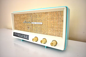 Aquamarine Turquoise 1959 Arvin Model 2585 Vacuum Tube AM Radio Clean and Gorgeous Looking and Sounding!
