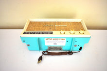 Load image into Gallery viewer, Aquamarine Turquoise 1959 Arvin Model 2585 Vacuum Tube AM Radio Clean and Gorgeous Looking and Sounding!