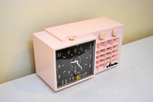 Load image into Gallery viewer, Barbie Pink 1957 Arvin Model 5561 Vacuum Tube AM Clock Radio Rare Model Unusual Design! Sounds Great!