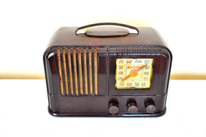 Marble Brown Bakelite 1948 Arvin Model 664 Vacuum Tube AM Radio Sounds Great! Excellent Condition!