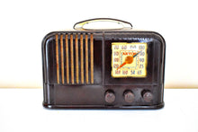 Charger l&#39;image dans la galerie, Marble Brown Bakelite 1948 Arvin Model 664 Vacuum Tube AM Radio Sounds Great! Excellent Condition!