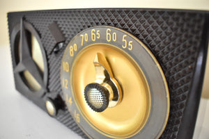 Wenge Brown Iconic Tri-Star 1955 Arvin Model 855T Vacuum Tube AM Radio A Collector's Dream!