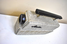 Load image into Gallery viewer, Tweed Gray 1958 Arvin Model 8571-3 AM Portable Vacuum Tube Radio Excellent Condition Loud Clear Sounding!