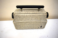 Load image into Gallery viewer, Tweed Gray 1958 Arvin Model 8571-3 AM Portable Vacuum Tube Radio Excellent Condition Loud Clear Sounding!